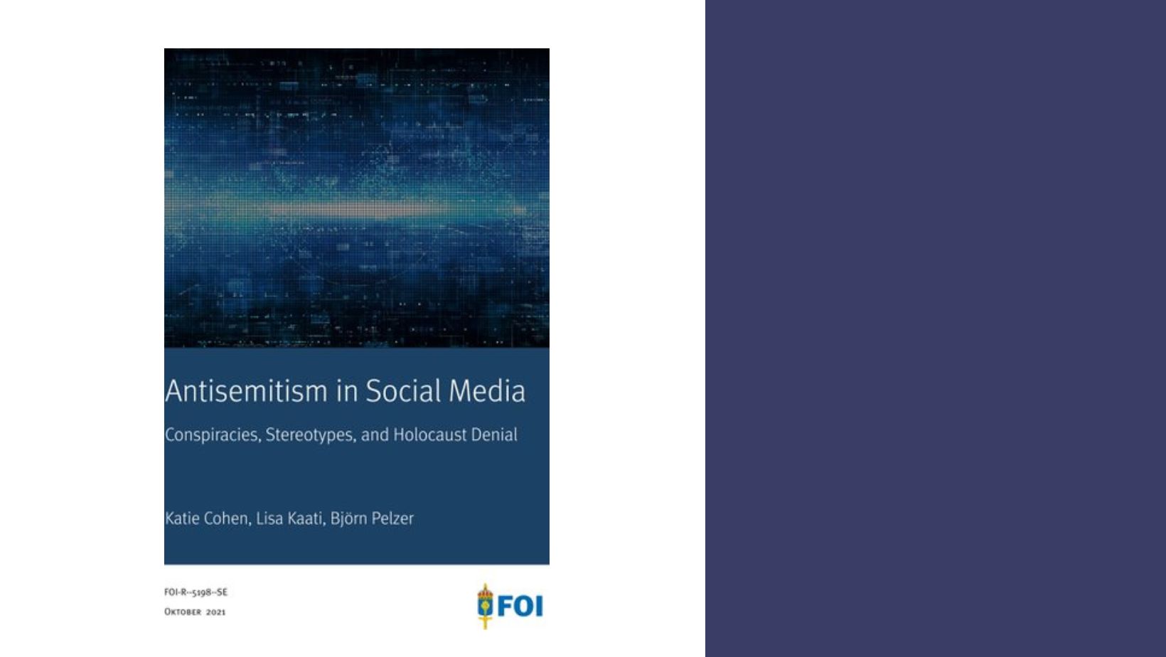 Antisemitism i sociala medier – konspirationer, stereotyper och förintelseförnekelse