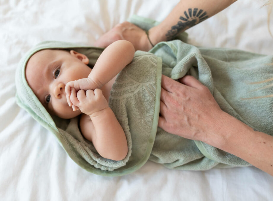 Pastel groen babyhanddoek - Rima Baby