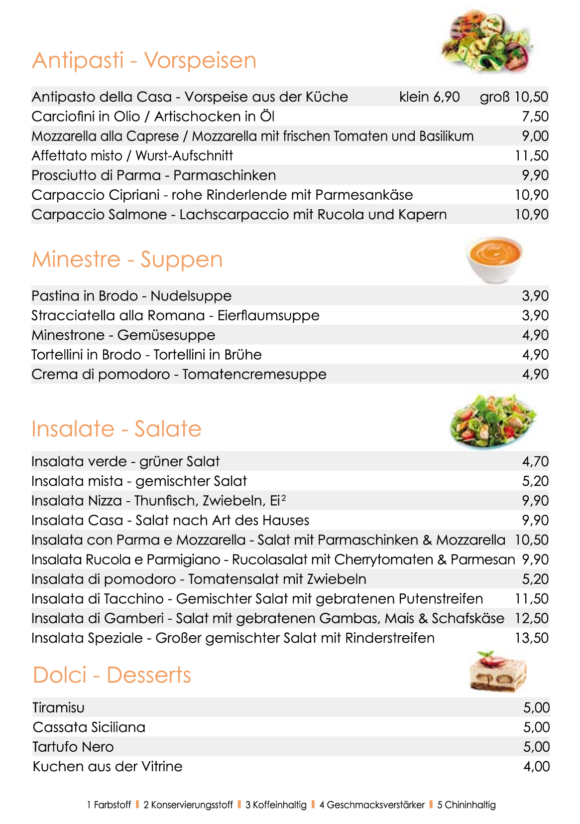 Karte zum Mitnehmen – Pizzeria Aurora im Grünen Kranz in München Pasing