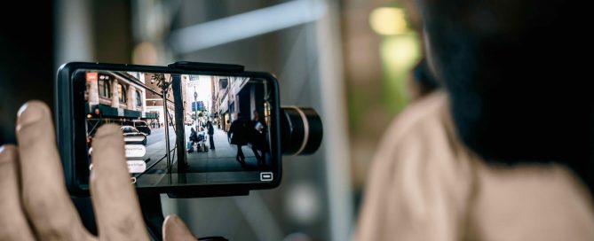 Smartphone camera filming a live video, showing it's capabilities