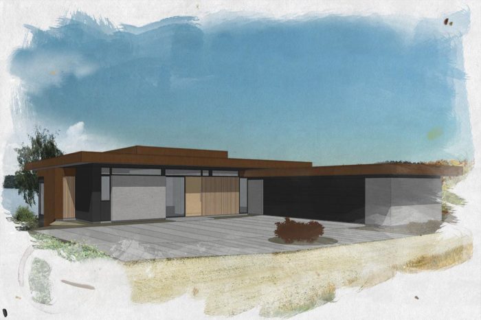 Perspektiv-01-Rasmus-Jensen-ARKITEKT-MAA-BR2015-tombak-canadisk-cedertræ-skitseprojekt-villa-søvilla-udsigt-træhus-spændende-moderne-eksklusiv-enfamiliehus-midtjylland-Sejs