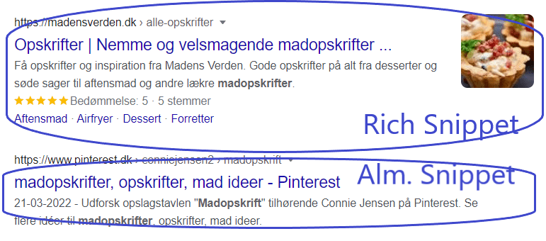 Rich Snippets - teknisk SEO