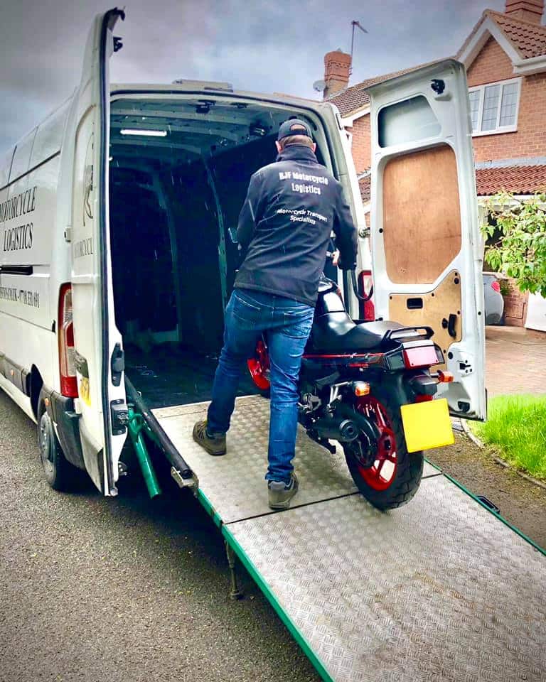 Motorcycle Delivery In Progress