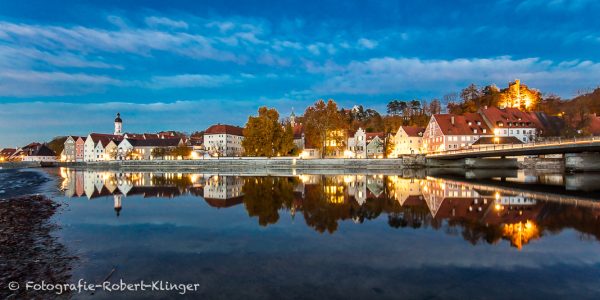 Panoramaaufnahme der Altstadt von Landsberg am Lech