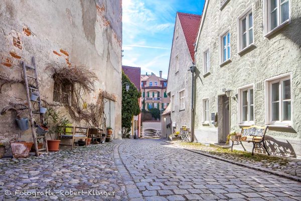 Die Von-Helfenstein-Gasse in Landsberg am Lech