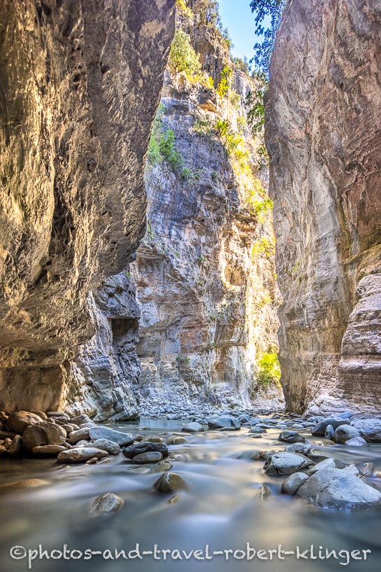 Canyon, Schlucht an den Thermalquellen von Benja bei Permet