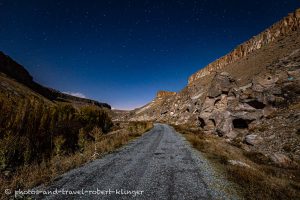 Der Sternenhimmel im Soganli Tal in Kappadokien in der Türkei