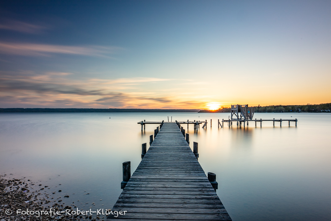 Ein Sonnenuntergang am Ammersee in Herrsching