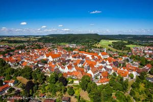 Luftaufnahme der Stadt Schongau am Lech