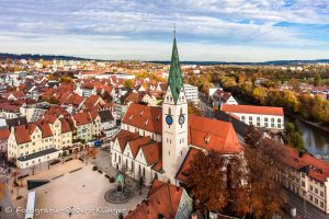 Luftaufnahme der Stadt Kempten im Allgäu