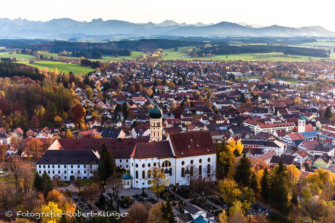 Luftaufnahme von Marktoberdorf im Allgäu