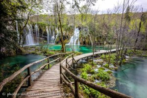 Im Nationalpark Plitvicer Seen in Kroatien