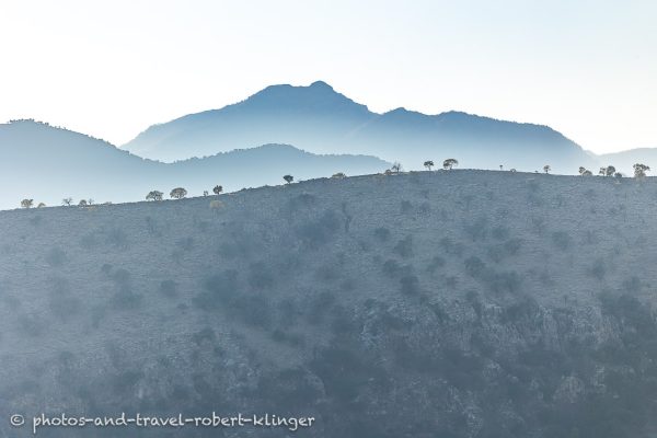 Die Landschaft in den Bergen in Nordkurdistan im Irak