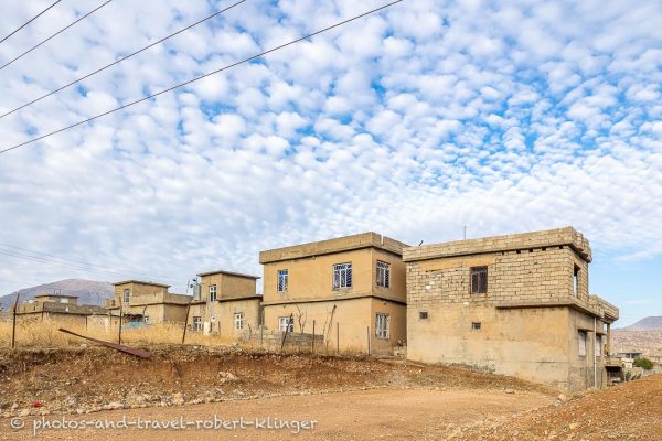 Häuser in einem Dorf in Kurdistan im Irak