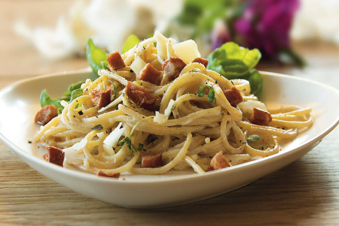 opskrift-carbonara-1080x720 Carbonara med Robert kyllinge pølser