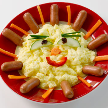 Festlig omelet med Robert kyllingepølser