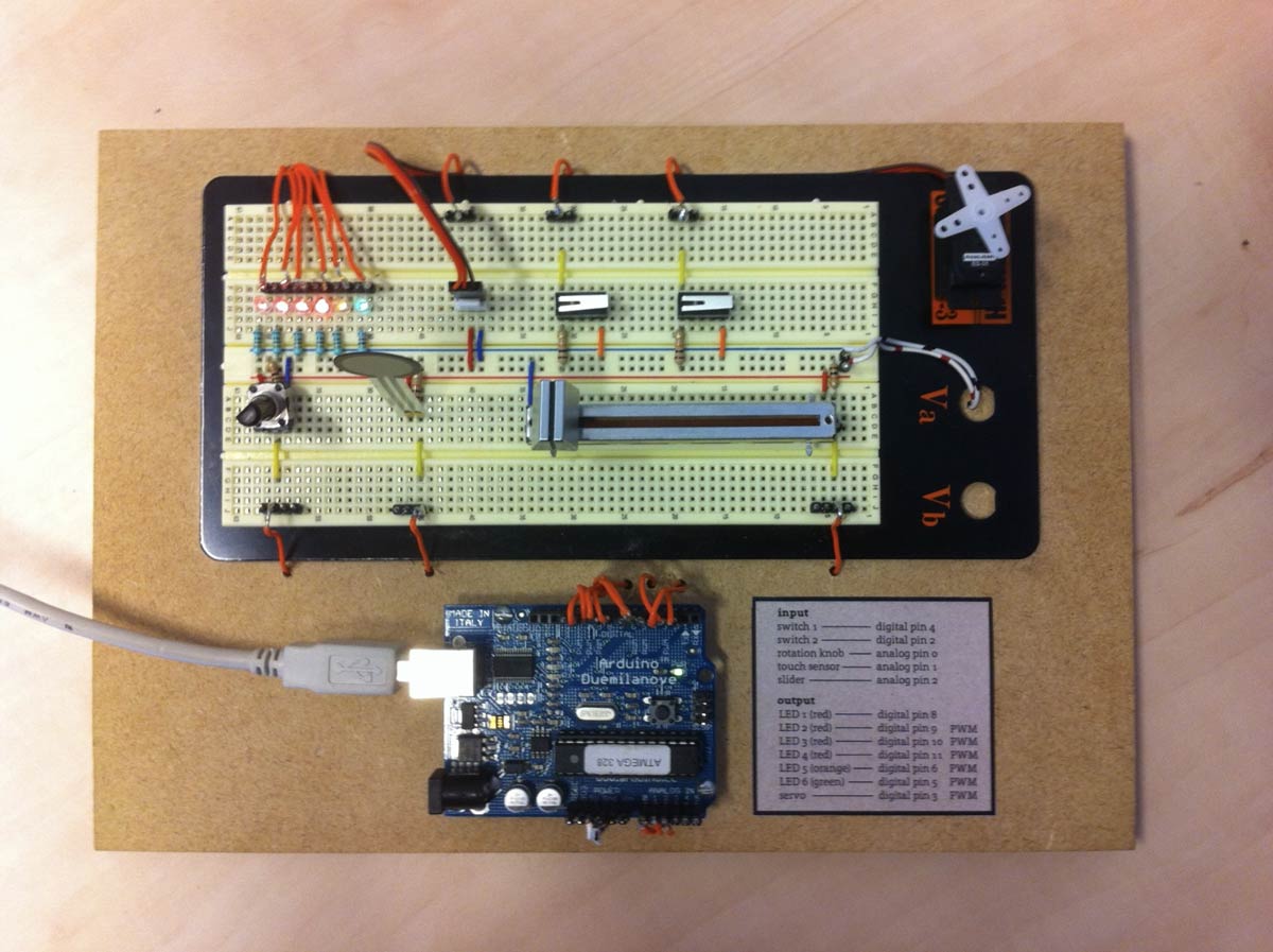 Arduino hardware prototyping board, to make programming easier