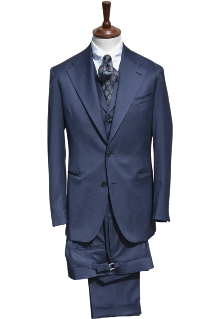 Blå 3-delad Kostym