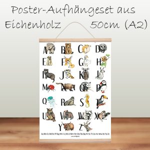 Poster Aufhangeset Aus Eichenholz 50cm Rock A Fox Design