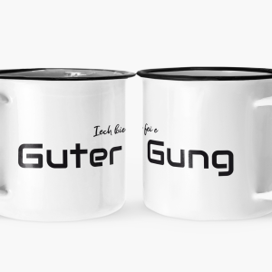 Emaille Tasse "Guter Gung"