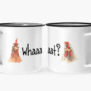 Emaille Tasse "Whaaaaat"