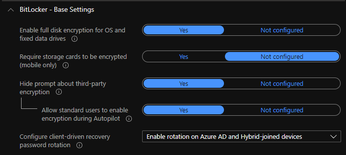 Bitlocker Strategy Console Note! Remember to deploy this policy to a pilot group with just a few ...