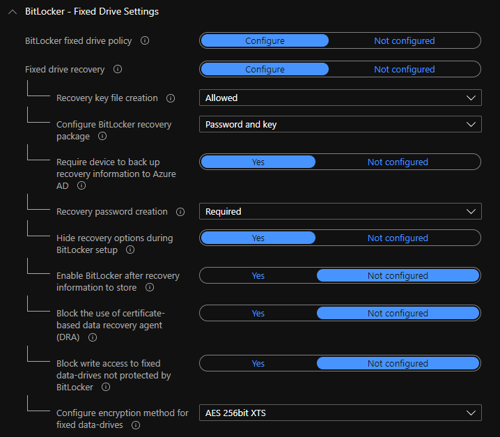 Bitlocker Strategy Console Note! Remember to deploy this policy to a pilot group with just a few ...