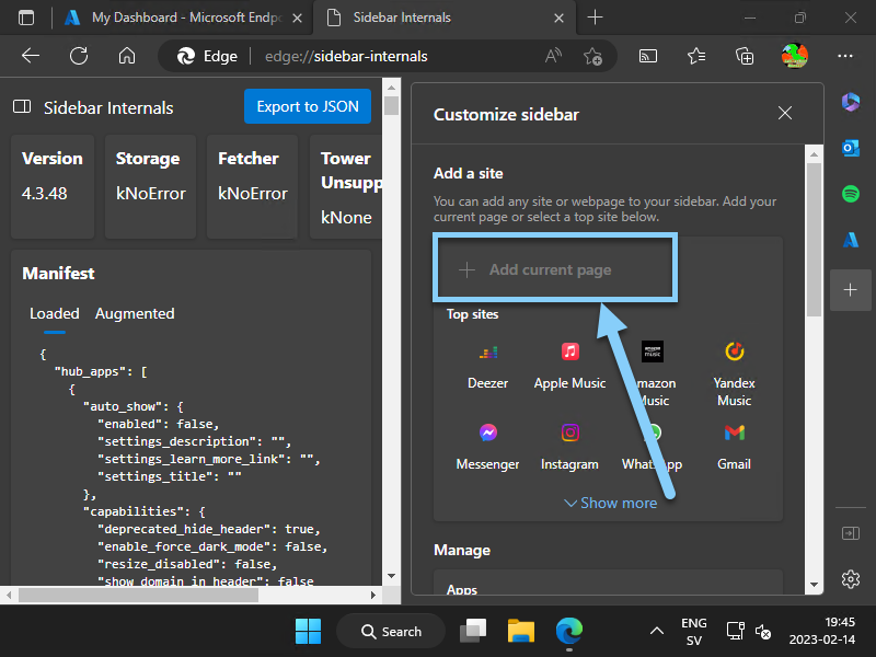 Extensions in the Microsoft Edge sidebar - Microsoft Edge Development