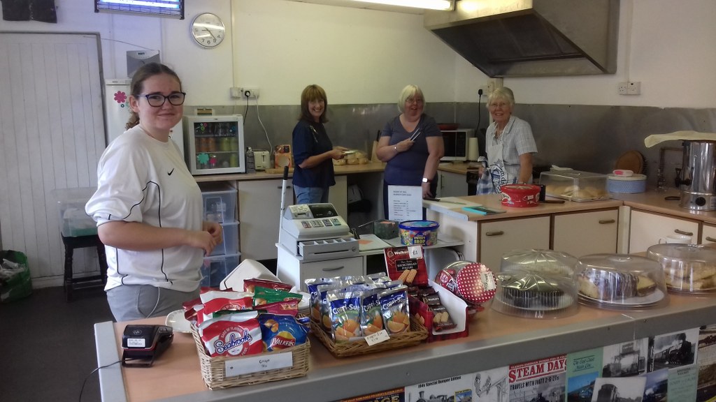Our volunteers busy in the cafe kitchen.