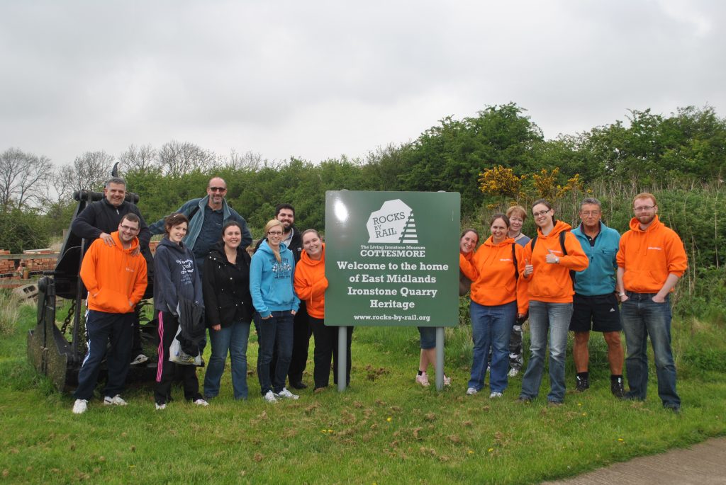 The Education City group visited Rocks by Rail and are seen here by our entrance welcome sign.