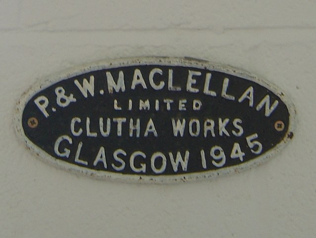 Glasgow made locomotive nameplate.