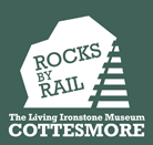 Rocks by Rail Museum logo.