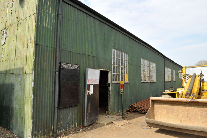 The Woolsthorpe workshop is a historic survivor from Woolsthorpe Quarry and is now used for conservation work.