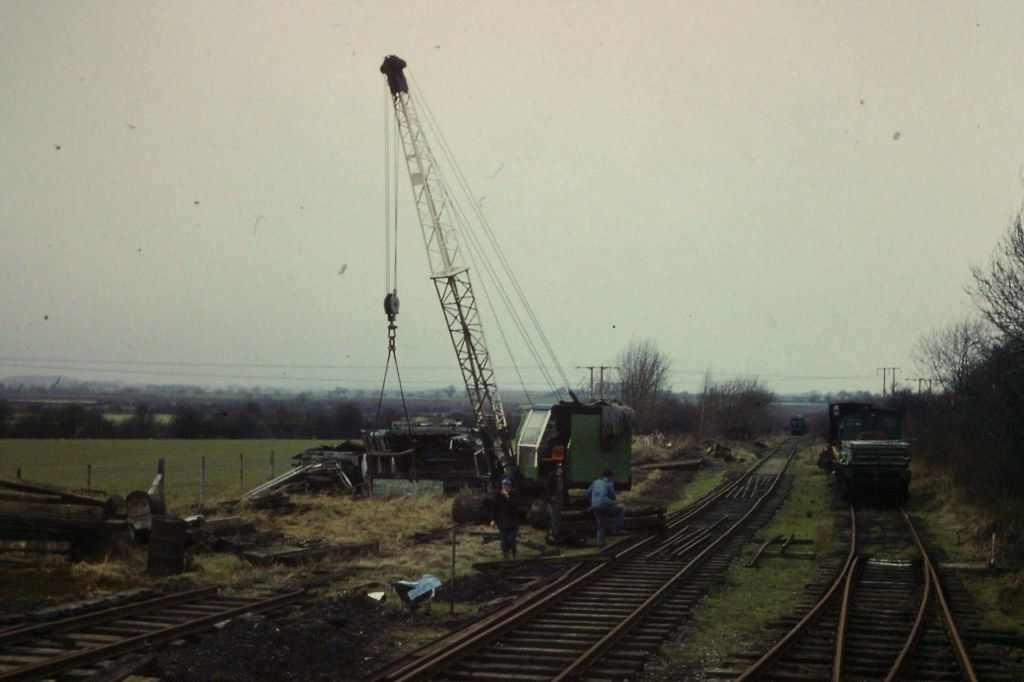 Construction of the west wagon storage sidings.