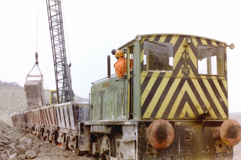 RB110 dragline cab is just visible to the left of the jib.