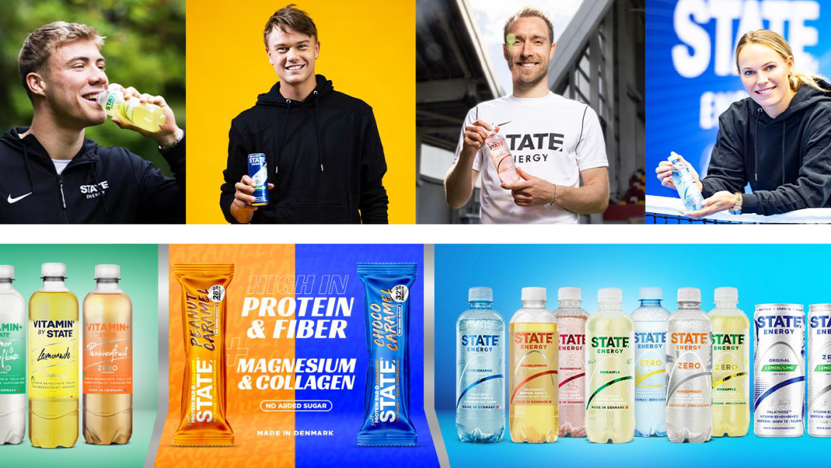 STATE sportsdrik, vitamindrik og vand
