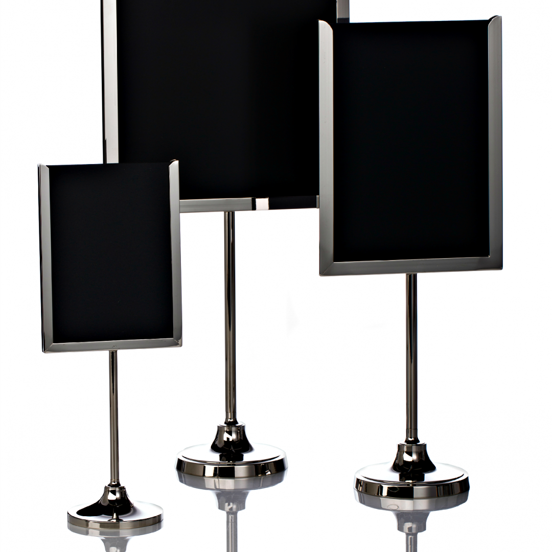 Menukortholdere i rustfri stål i 3 str. Rønhoff