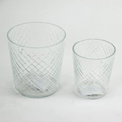 Glas skjulere/fyrfadsstager. | Rønhoff