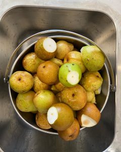 fruit gewassen en steeltjes verwijderd