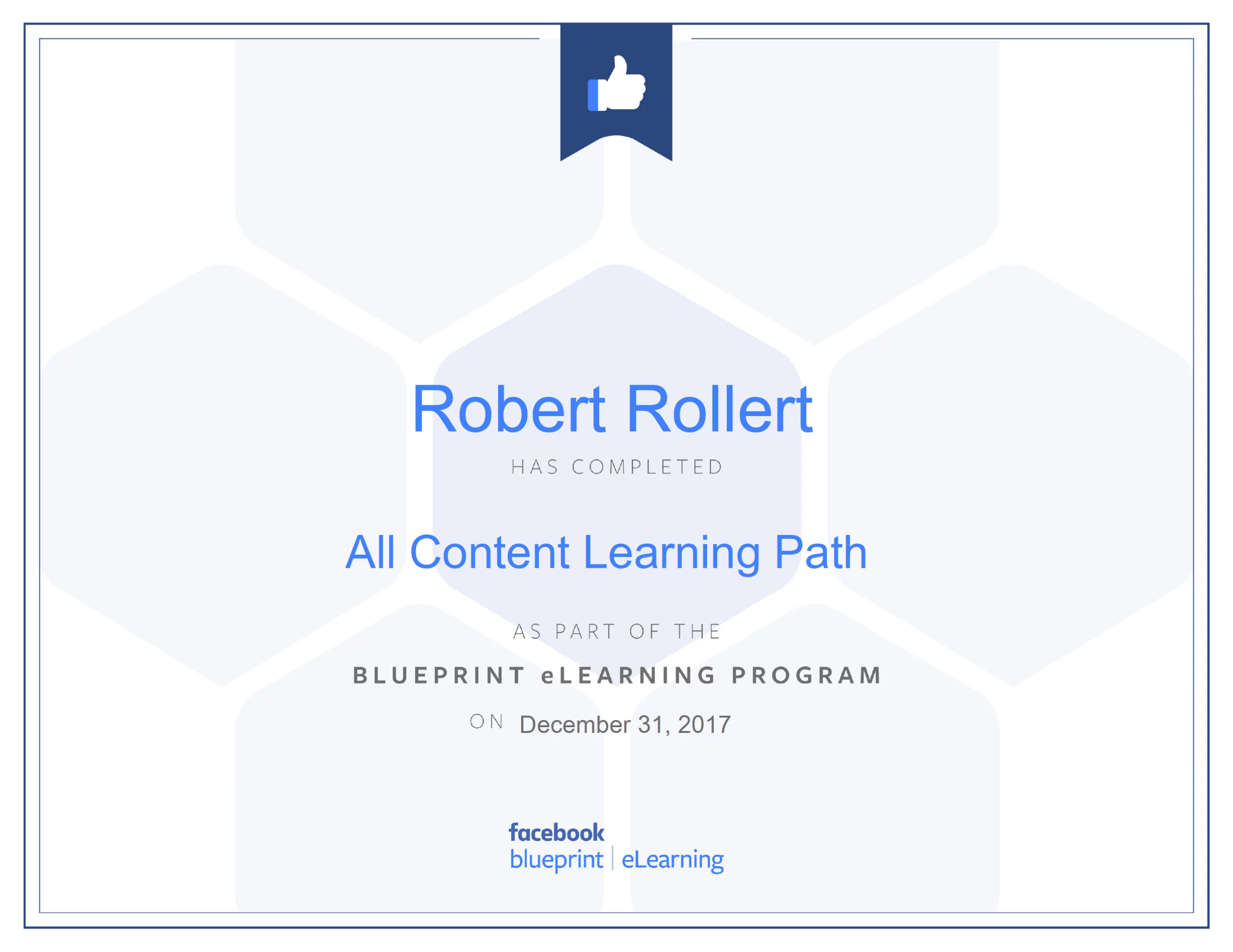 Facebook All Content Learning Path