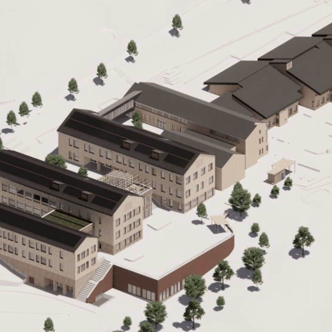bilde av nye hvalstad skole