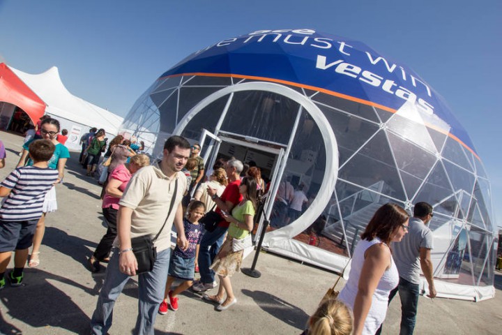 Team Vestas Wind Pavilion in Alicante.