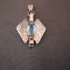 8 kt geel gouden hanger jaren 60 met aquamarijn - Afbeelding 4