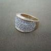 14 kt wit/geel gouden grote ring 79 briljanten totaal ca 2 kt - Afbeelding 4