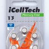 iCellTech PR48/ZA13/DA13/V13 Hörapparatsbatteri