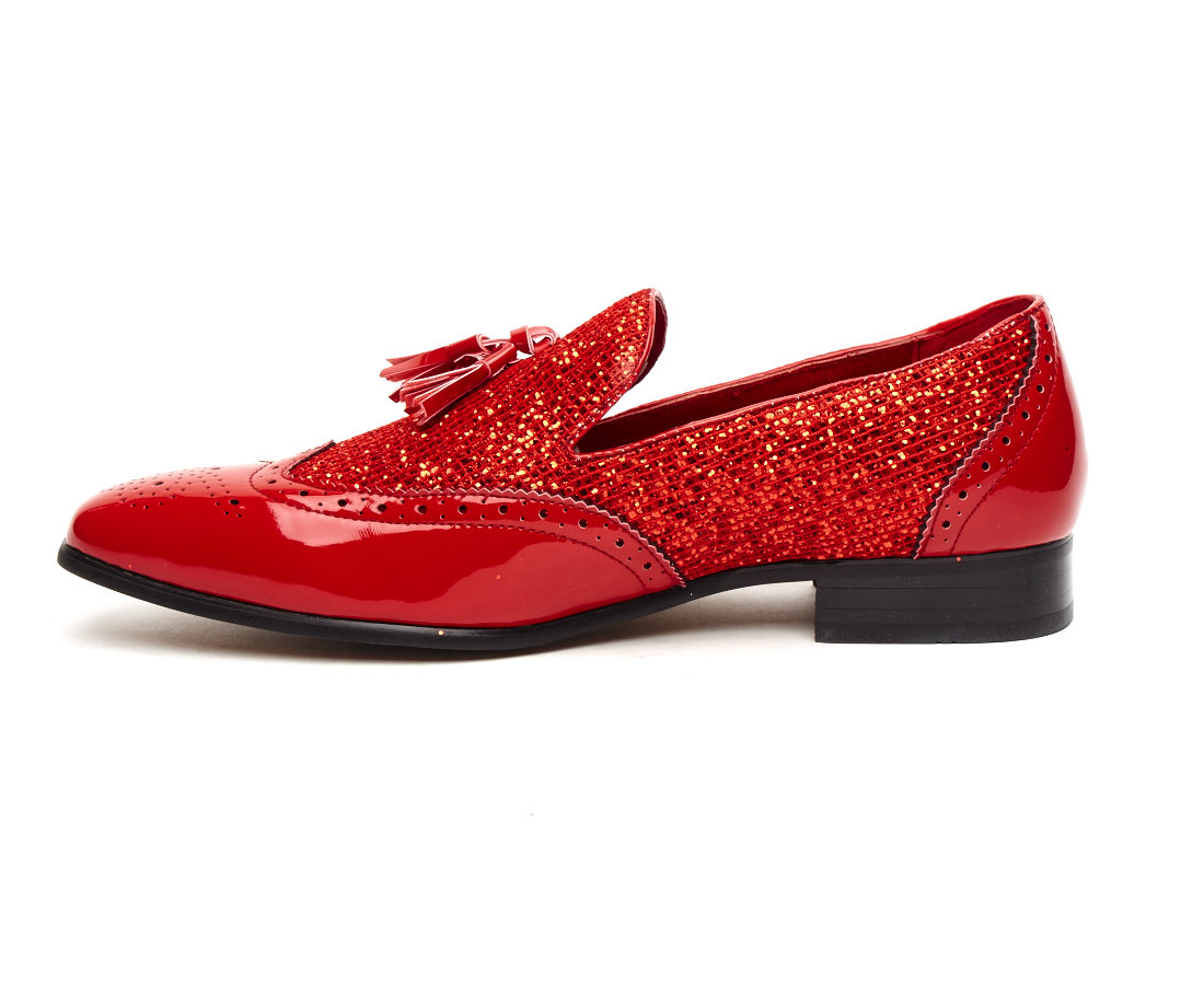 Mens red dress shoes discount store