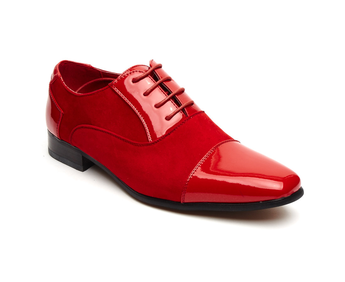 Mens red dress hot sale shoes discount