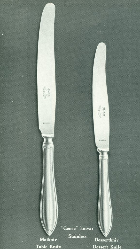 GENSE knivar med rostfritt blad, 1926.