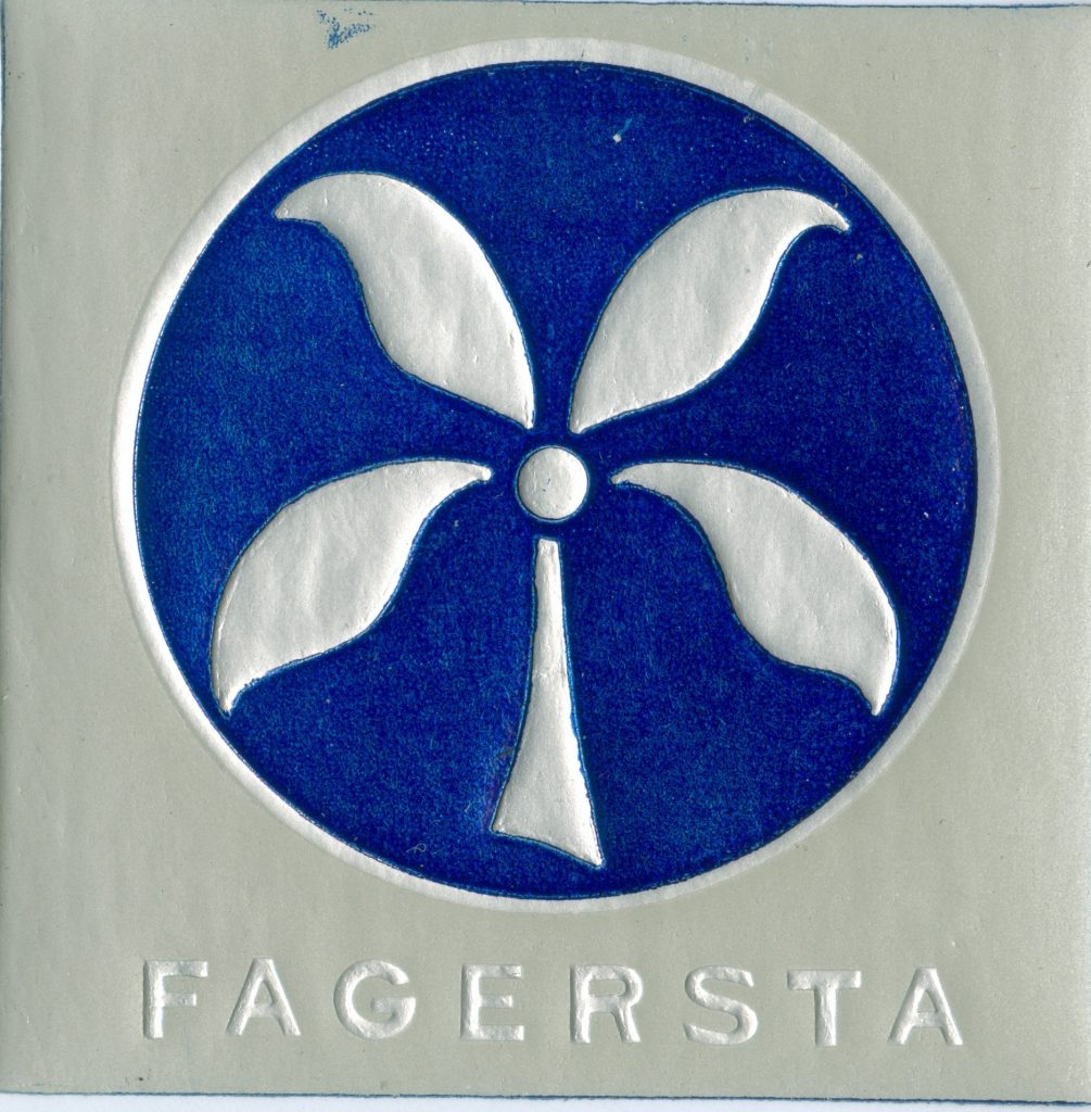 Fagersta logotype - Klistermärke. En symbol för Rostfritt stål och kolstål i Fagersta.