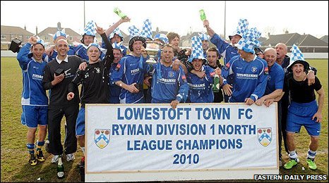 Lowestoft Town FC champions 2010